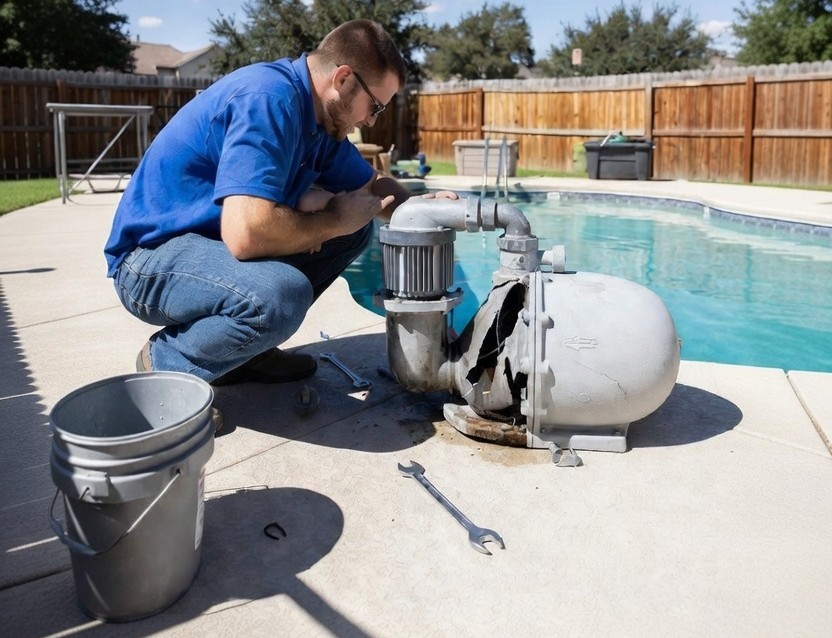 weekly pool service - pool freeze protection