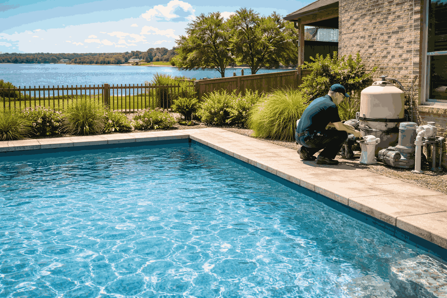 pool service in The Colony TX - pool heater maintenance, pool heat pump maintenance, swimming pool heater repair