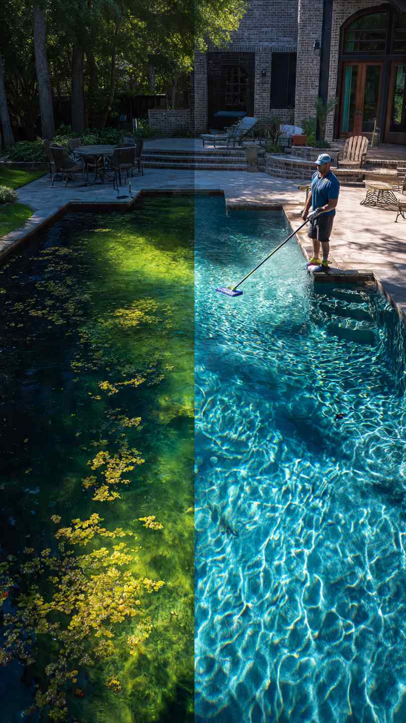 green pool recovery, green to clean