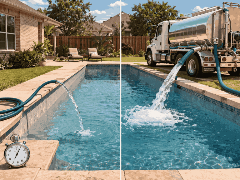 pool water fill service pool water delivery DFW water truck for pool