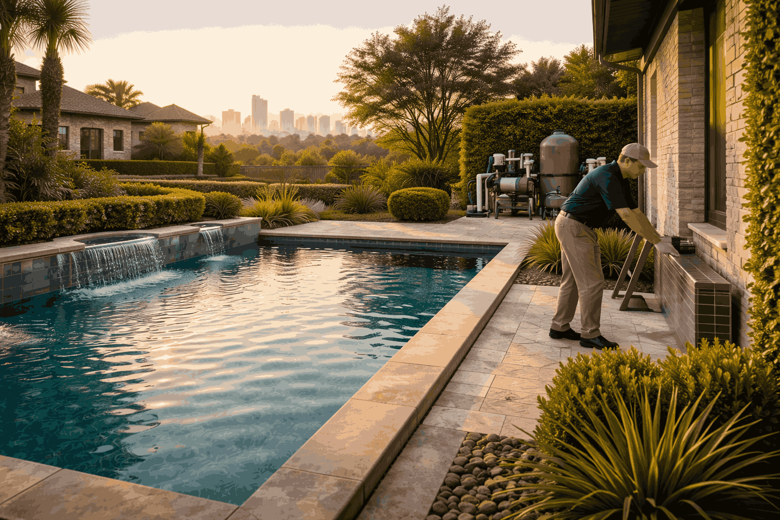 pool service in Las Colinas - cost of weekly pool cleaning weekly pool service cost pool maintenance cost DFW
