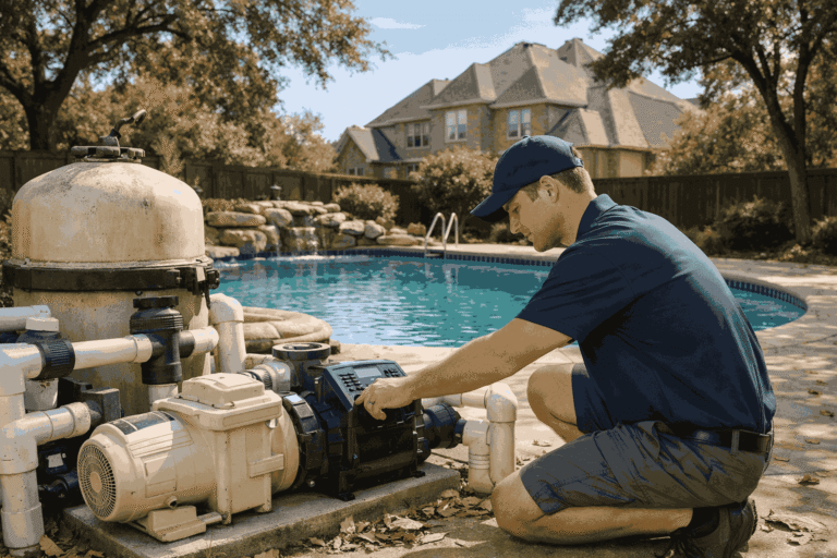 pool service in Addison TX - non functional pool pump