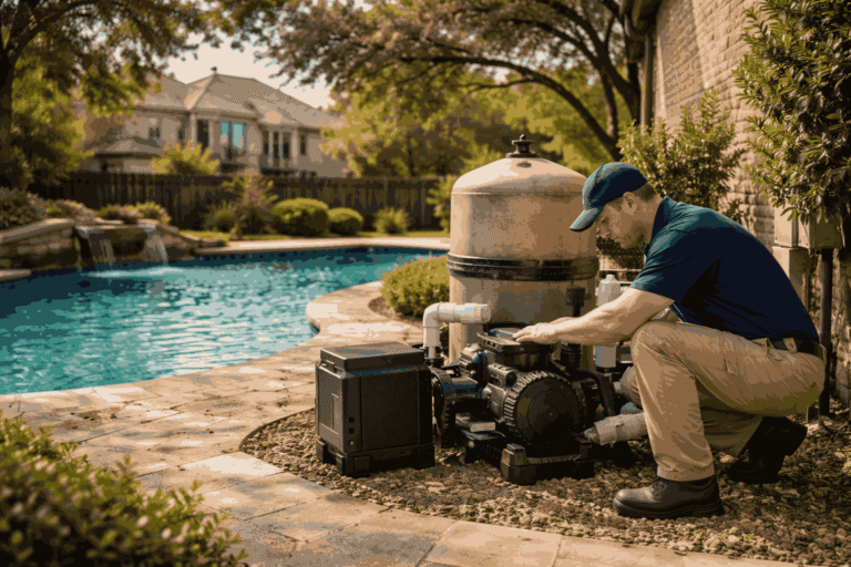 pool service in Carrollton TX - pool mosquito prevention mosquitoes in pool standing water pool - pool filter pressure too high, high pool filter pressure, pool filter gauge high, dirty pool filter, pool filter cleaning