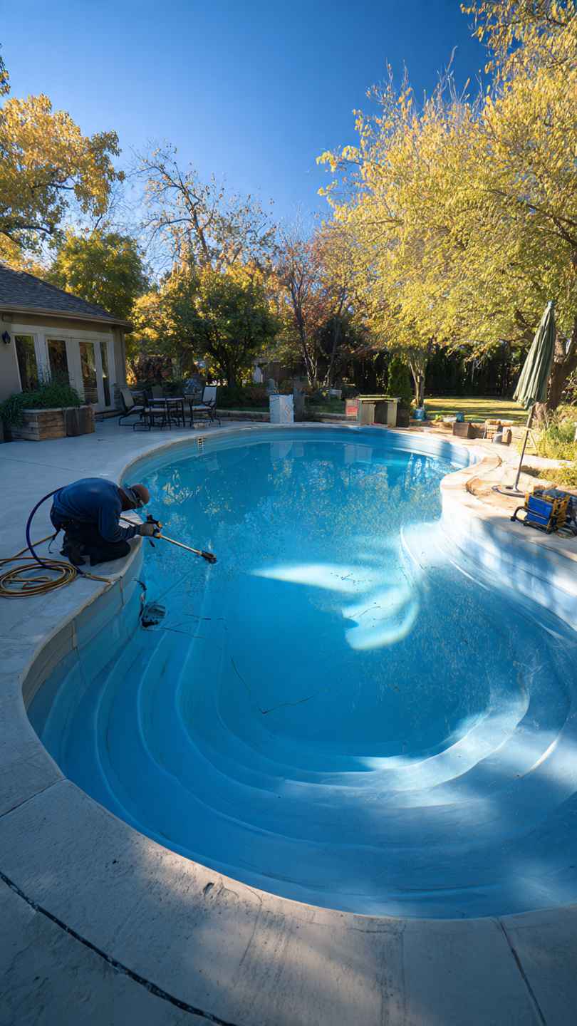pool drain and clean