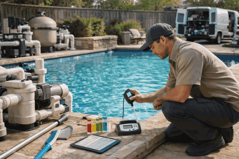 how to choose a pool service, reliable pool service, pool service business - pool chemicals near me pool chemical delivery pool supply delivery DFW