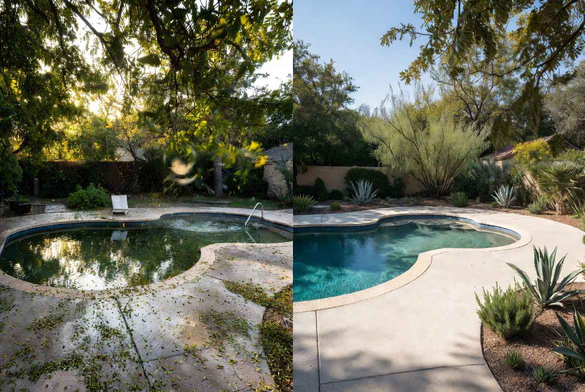 pool water changed color pool water color meaning green pool water fix cloudy pool water DFW, brown pool water iron