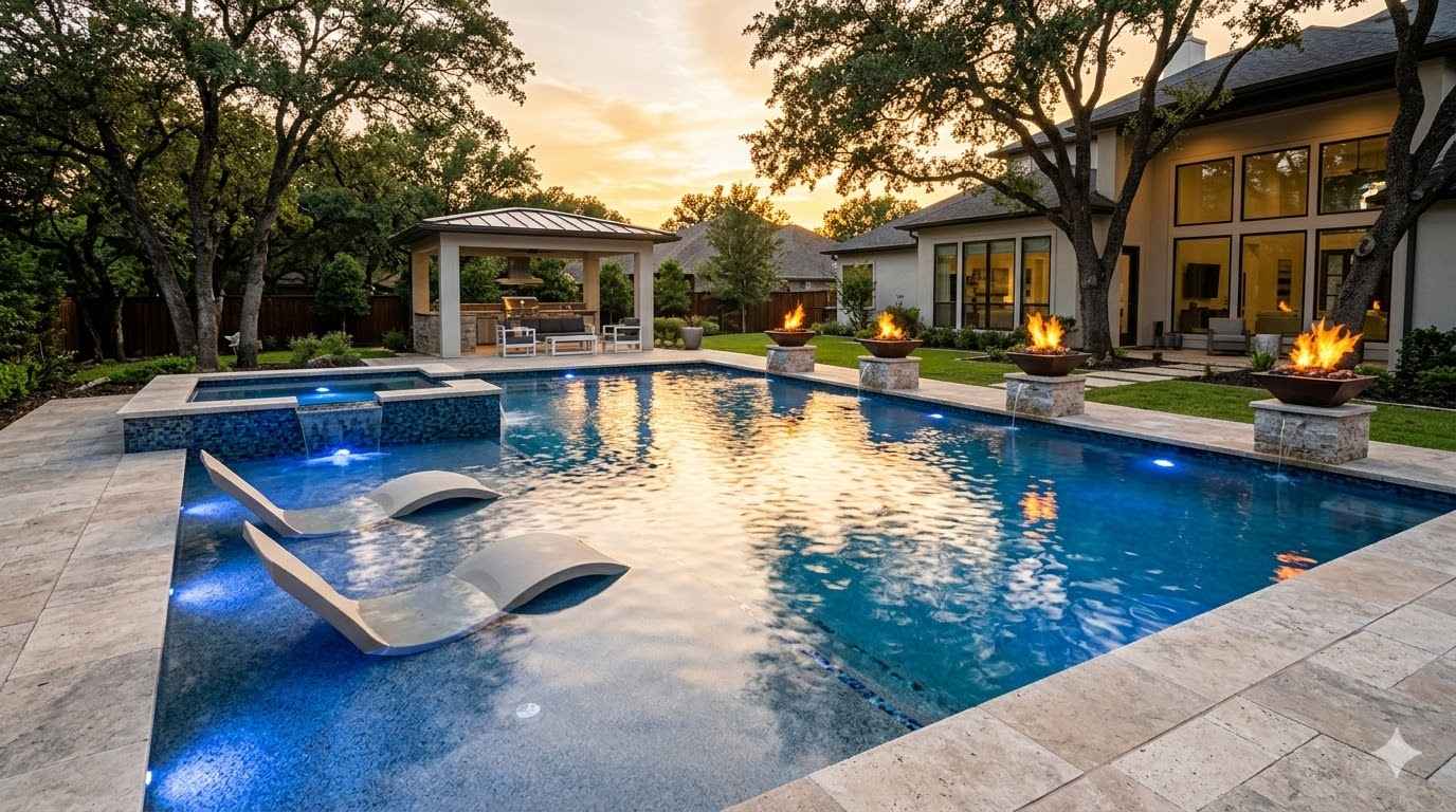 pool party preparation
getting pool ready for party
pool ready for guests