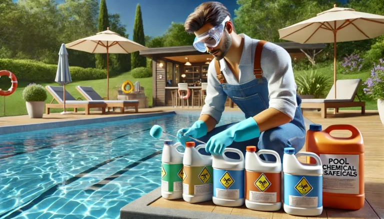 pool chemical safety storing pool chemicals - pool chemicals near me pool supply delivery DFW pool salt near me pool chlorine tablets near me - pool chemical storage safety, store pool chemicals safely, pool chlorine storage, muriatic acid storage, mixing pool chemicals, pool shed safety, pool chemical safety tips - pool calcium hardness too low, low calcium hardness pool, raise calcium hardness, pool water balance, soft pool water