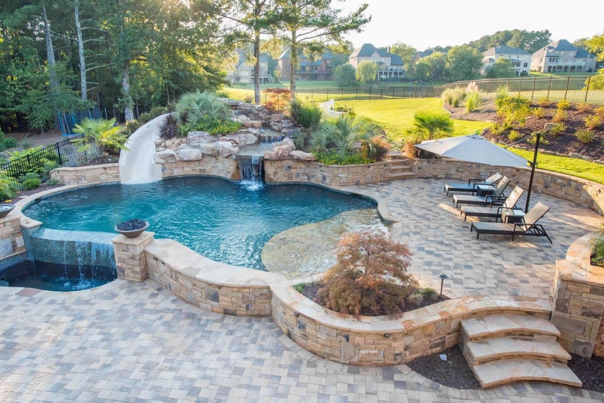 add water feature to existing pool pool upgrade water feature retrofit waterfall pool add bubbler to pool - 

pool entertaining ideas
pool date night
pool wellness routine
pool family time
pool beyond swimming
