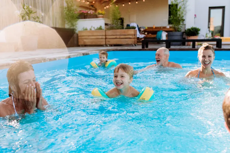 pool for kids and grandparents, pool for every age, multi-generational pool, pool all ages