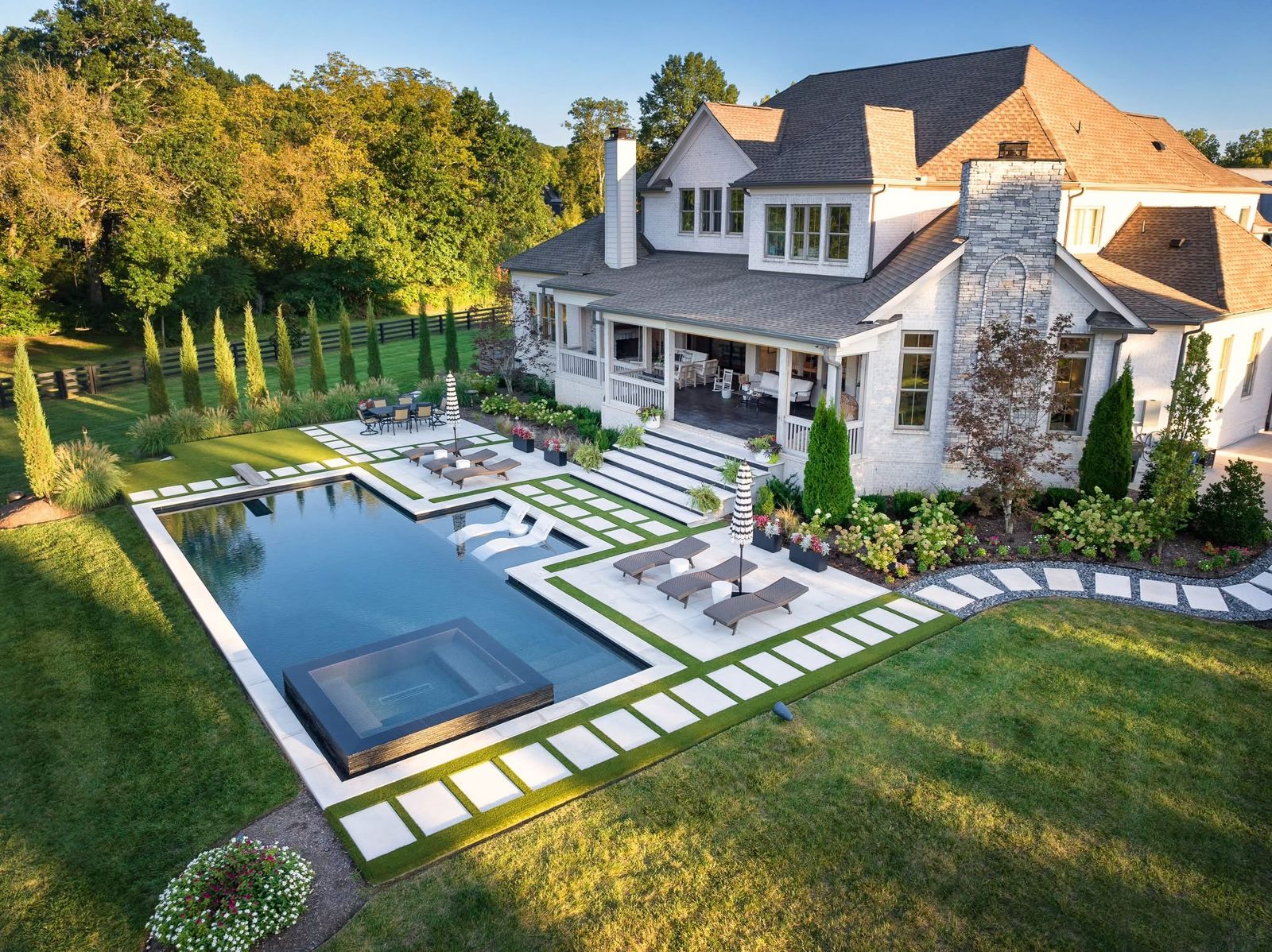 pool upgrade water feature
retrofit waterfall pool
add bubbler to pool
DFW outdoor living