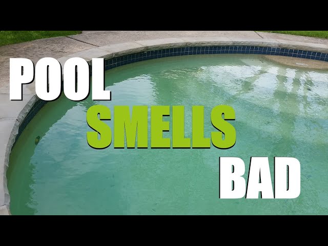 pool smells like chlorine
pool smells bad
sulfur smell pool
musty pool smell