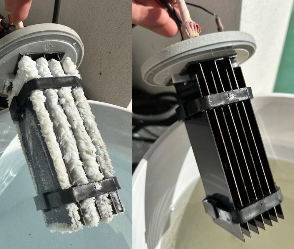 salt cell scale buildup, salt cell maintenance, saltwater pool scale, salt chlorine generator problems - how often to clean a salt cell, salt cell cleaning frequency, clean salt cell, salt cell maintenance, salt chlorinator cleaning - cartridge pool filter cleaning schedule, often to clean pool cartridge filter, cartridge filter maintenance, dirty pool cartridge symptoms, pool filter cleaning frequency - salt cell not producing chlorine, salt system not making chlorine, low chlorine in salt pool, salt chlorinator troubleshooting