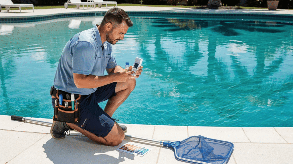 pool maintenance problems, common pool maintenance problems, pool care problems, pool upkeep problems - saltwater pool not making chlorine, salt cell not producing chlorine, saltwater pool low chlorine, salt system not working, salt pool chlorine problem