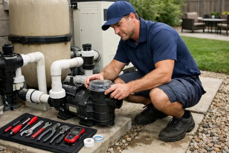 pool pump bearing repair, pool pump motor bearings, pool pump grinding noise, noisy pool pump motor - pool pump pressure problems, pool pump pressure low, pool pump pressure high, pool filter pressure - pool heater not heating, pool heater not heating water, pool heater stopped heating, pool heater troubleshooting