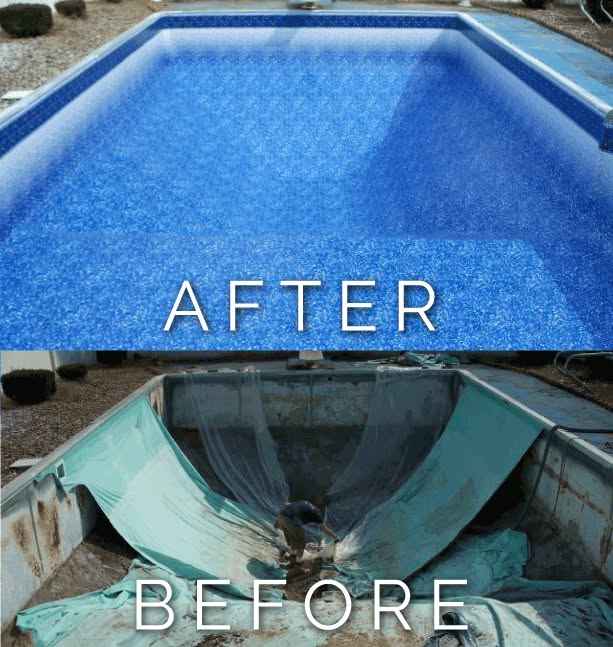 vinyl pool liner repair, vinyl swimming pool repair, pool liner repairs, torn pool liner, leaking vinyl pool