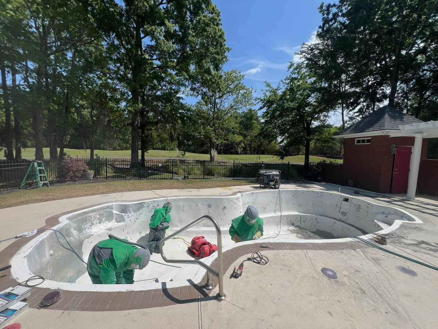 fiberglass pool resurfacing, fiberglass swimming pool resurfacing, fiberglass pool repair, fiberglass pool restoration, fiberglass pool finish repair