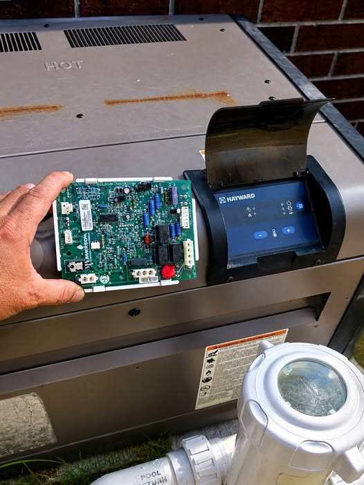 pool heater control board failure, pool heater control board, pool heater display not working, pool heater won’t turn on, pool heater error codes