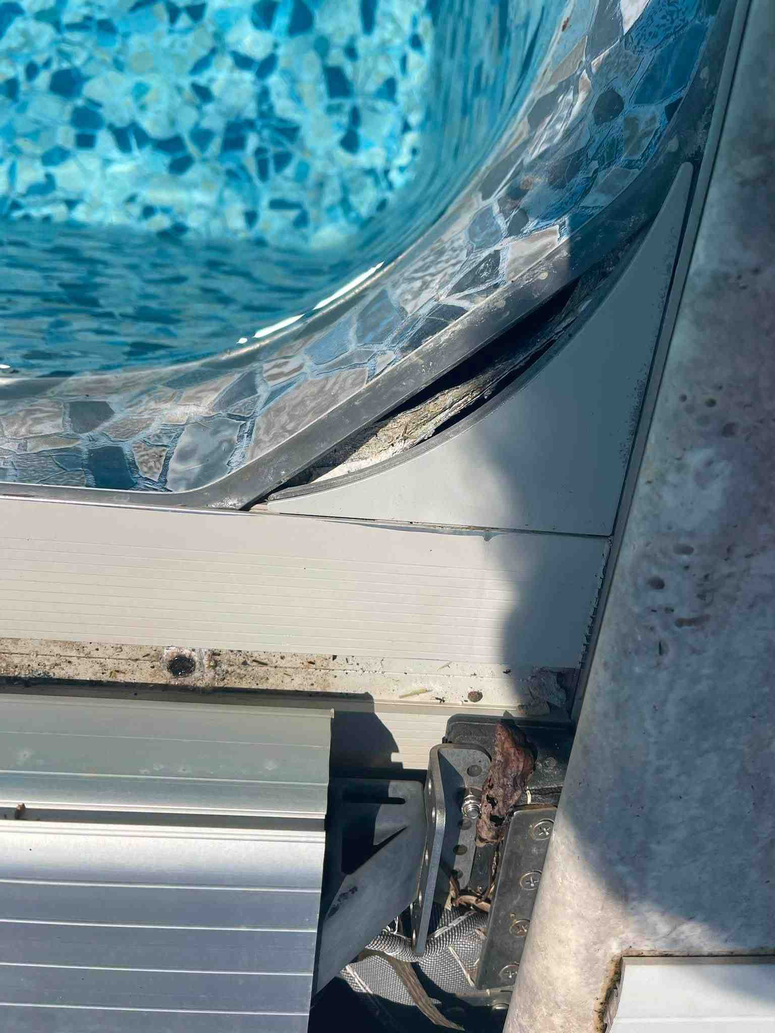 vinyl pool liner repair, vinyl swimming pool repair, pool liner repairs, torn pool liner, leaking vinyl pool