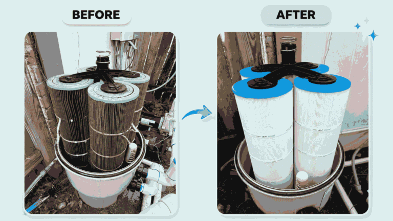 pool filter cartridge replacement, replace pool filter cartridge, cartridge pool filter replacement, pool filter cartridge lifespan, damaged pool cartridge
