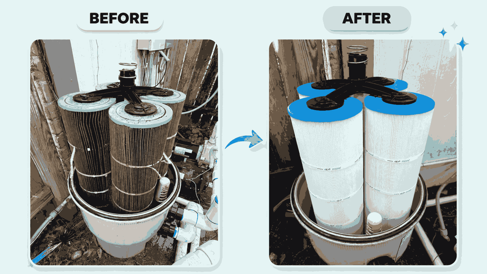 pool filter cartridge replacement, replace pool filter cartridge, cartridge pool filter replacement, pool filter cartridge lifespan, damaged pool cartridge