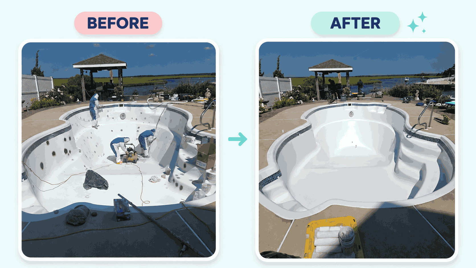 fiberglass pool resurfacing, fiberglass swimming pool resurfacing, fiberglass pool repair, fiberglass pool restoration, fiberglass pool finish repair - concrete pool repair, concrete swimming pool repair, cement pool repair, gunite pool repair, concrete pool crack repair