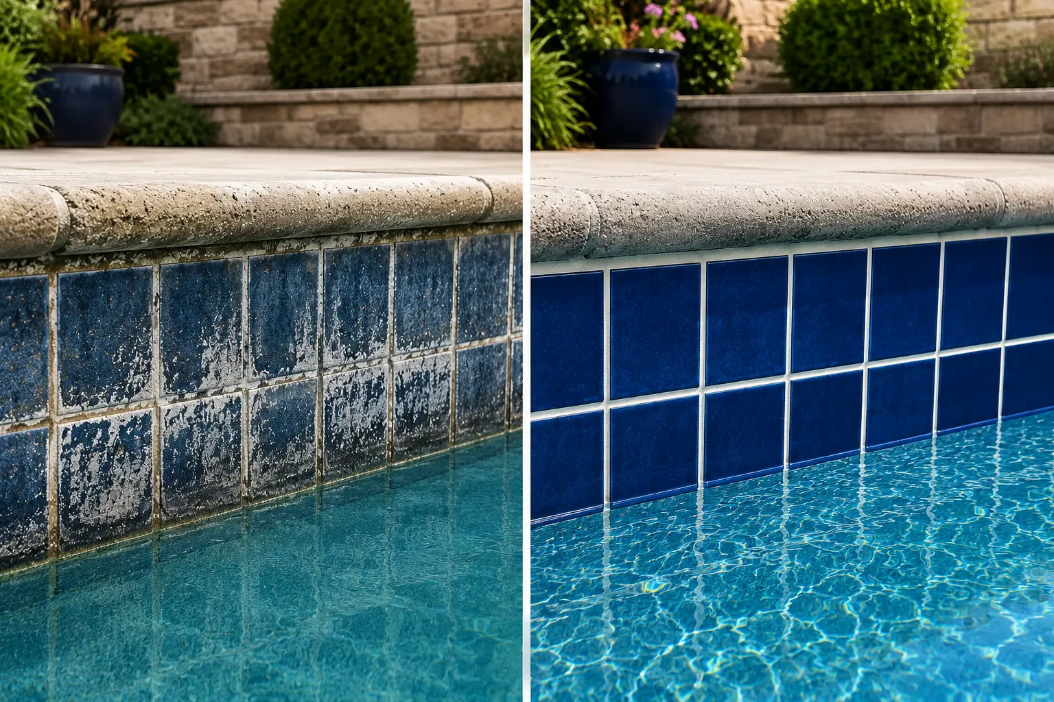 pool tile repair, swimming pool tile repair, loose pool tile, cracked pool tile, waterline tile repair