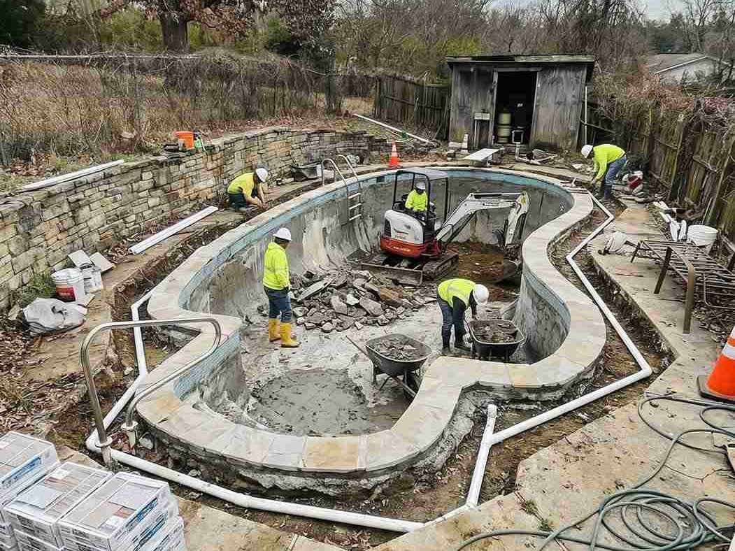 pool restoration cost, swimming pool restoration cost, pool restoration services, restore old pool, neglected pool restoration